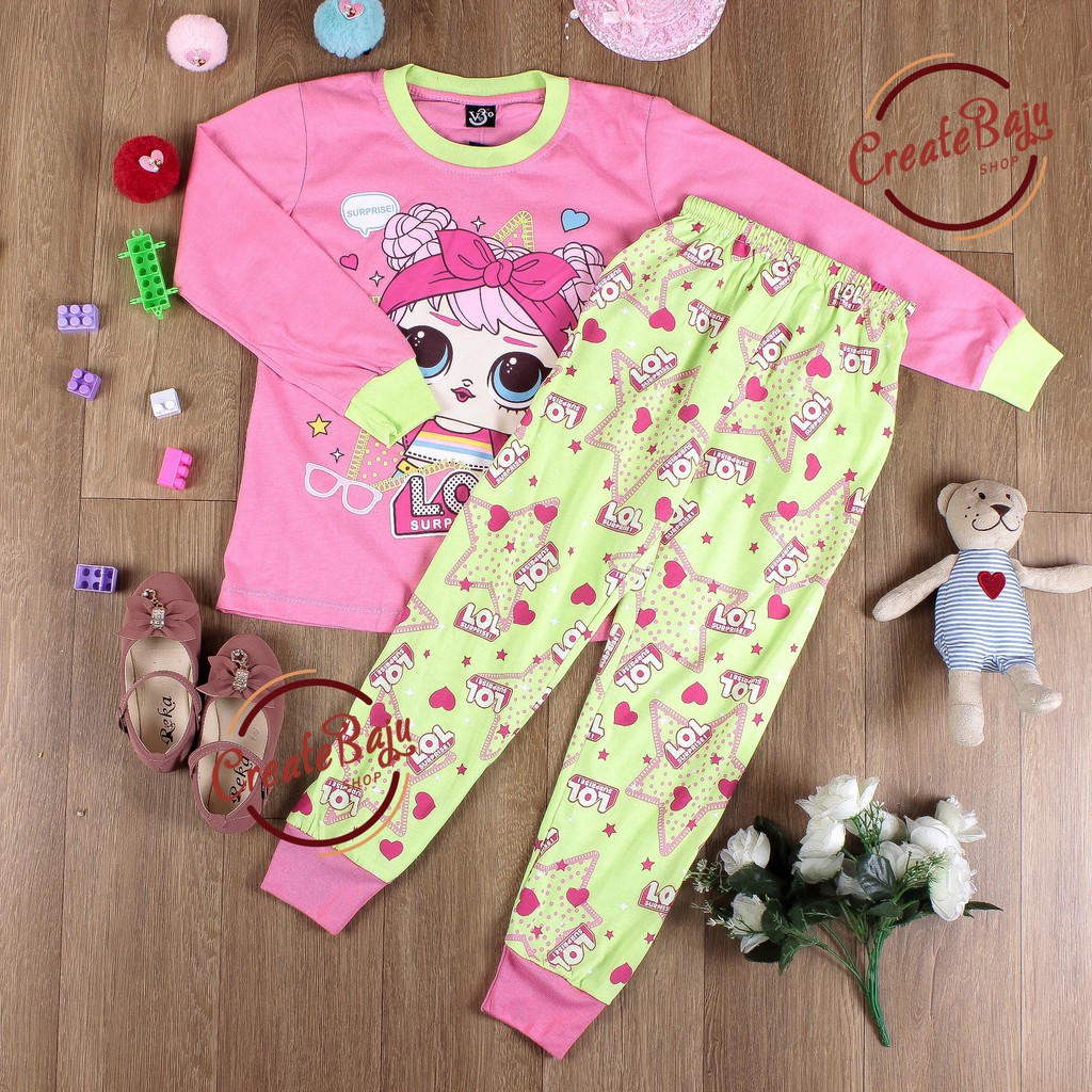 Setelan Anak  Perempuan  LOL Lengan  Panjang  1 10 Thn V3 Baju  