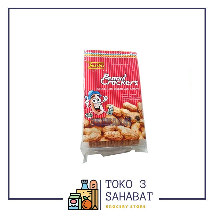 

Interbis Peanut Crackers Biskuit Kacang Besar