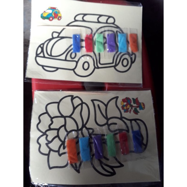

mainan buku mewarnai gambar pasir melukis pasir