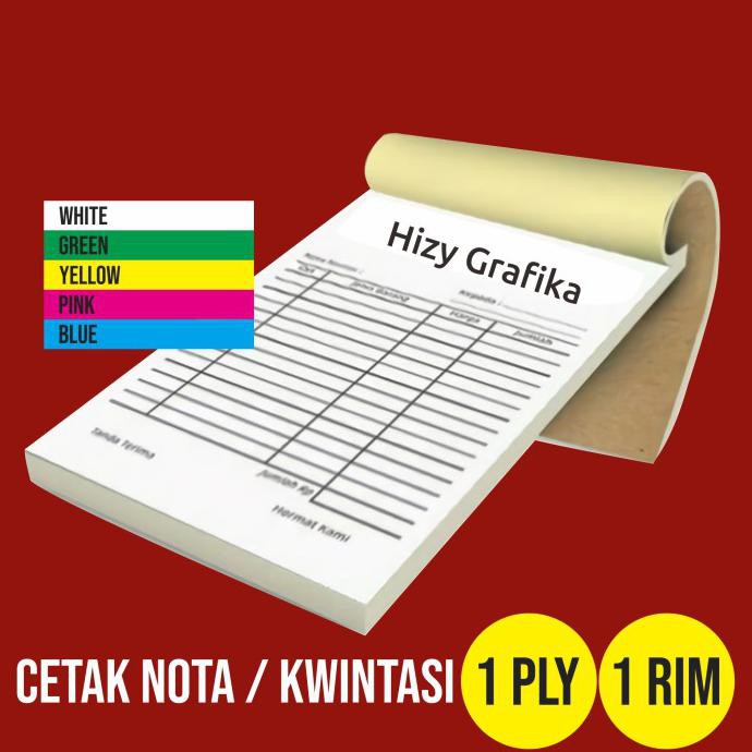 

[[BISA COD]] Cetak Nota / Kwitansi 1 Ply 1 Rim *Murah & Cepat