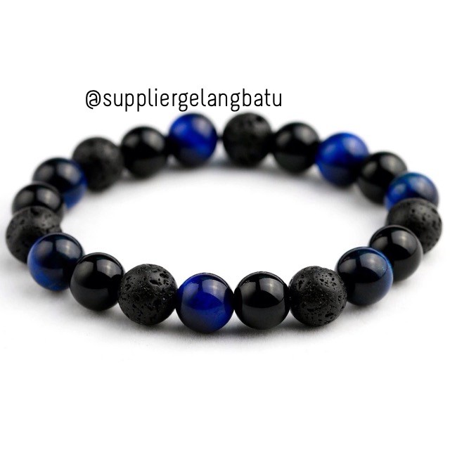 gelang batu lava merapi onyx tiger eye gaya hidup sehat