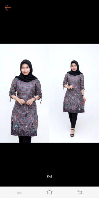 Terlaris Serut Genes Jelita Tunic Navbor Yelbor Whitbor Creambor Tunik Batik Modern Hrb0