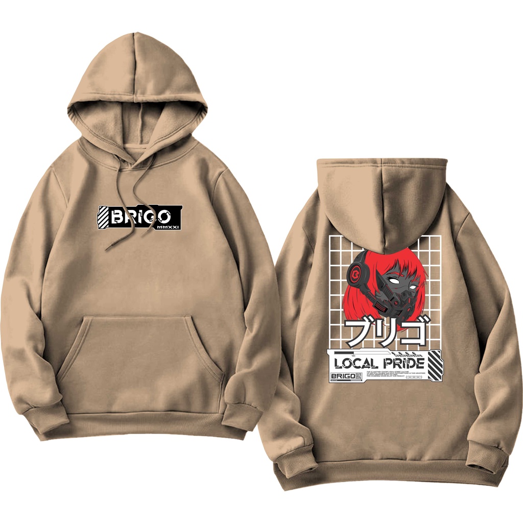 Sweater Hoodie BRIGO CYBERPUNK Sablon DTF Fleece Cotton II BRIGO Jumper Hoodie CYBERPUNK II M-XXL (Pria &amp; Wanita) Free stiker&amp;Gantungan Kunci