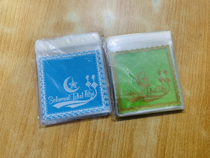 

Cookies bag idul fitri 10x10 cm 100 pc pack / dengan seal lem