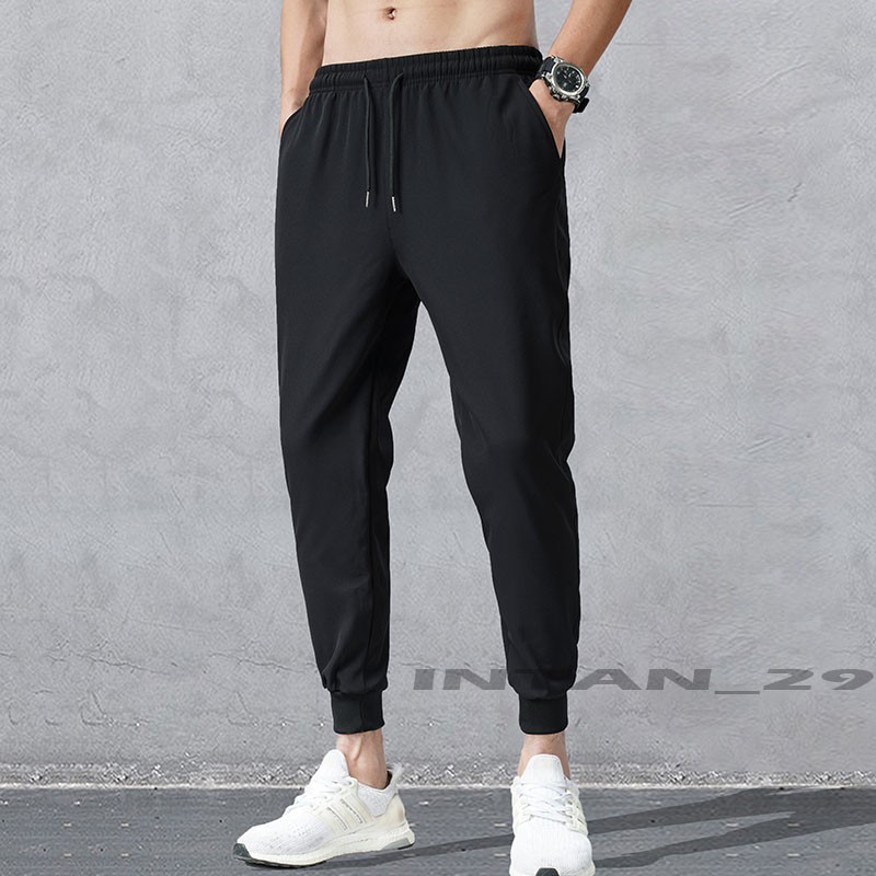 PROMO Celana Joger Polos Panjang Sweatpants Dewasa Abu Muda Size M-L-XL