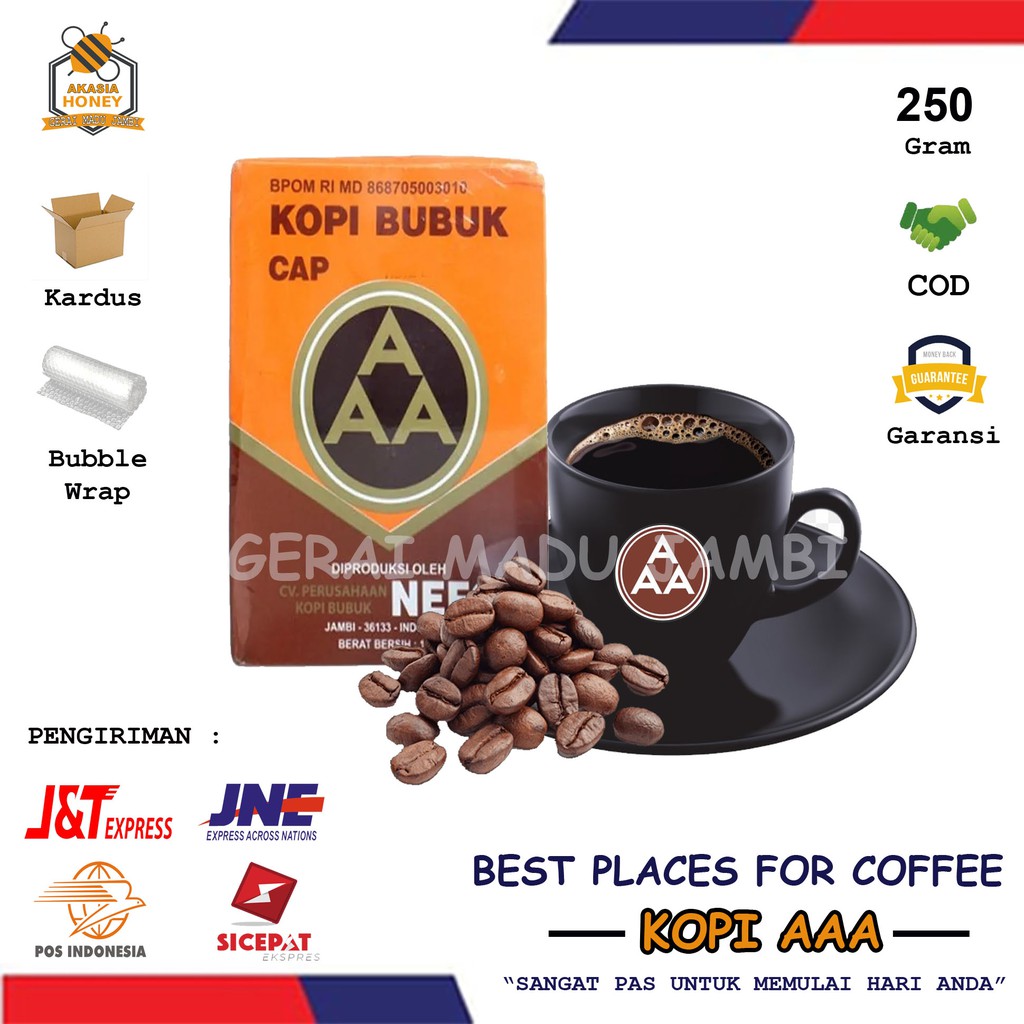 

KOPI BUBUK CAP AAA 250 GRAM KHAS JAMBI