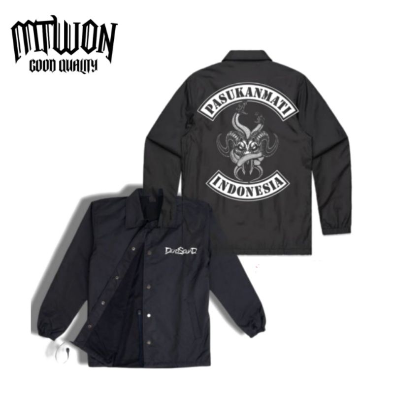 Coach jaket band DEADSQUAD PASUKAN MATI ROCK METAL INDONESIAN LOKAL PRIDE windbreakers taslan jaket 
