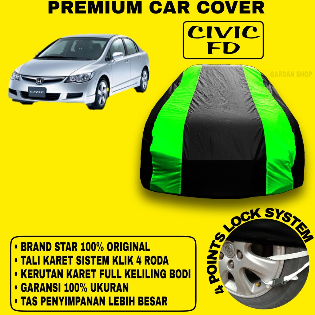 Body Cover CIVIC FD Sarung Strip HIJAU Penutup Pelindung Bodi Mobil Civic Fd PREMIUM