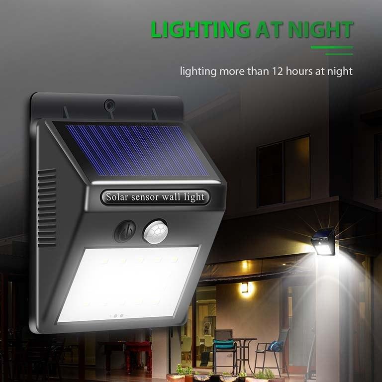 LAMPU DINDING SOLAR 30 LED TENAGA SURYA NON SENSOR