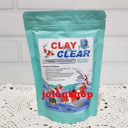 CLAYCLEAR CLAY CLEAR TOSCA KOI PLUS BACTERIA STARTER  250gr bakteri stater Kolam Ikan Koi