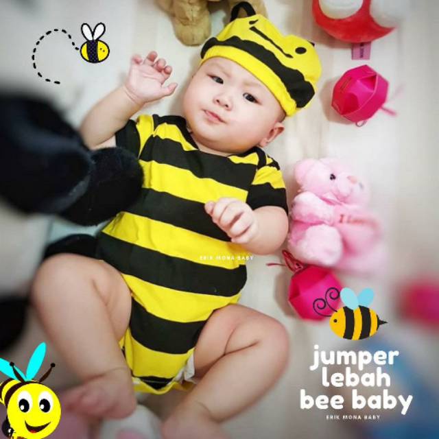 Jumper bayi karakter lebah,  jumper bayi lucu, jumper lebah