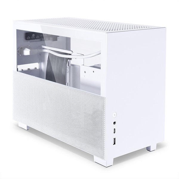 LIAN LI Q58W4 - WHITE - ALUMINUM MINI-ITX CASE - PCIe4.0 - TEMPERED