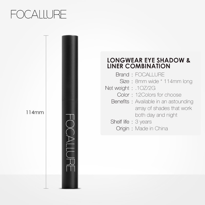 Focallure Eyeshadow Pencil Longwear Eyeshadow Focallure Eyeshadow Gliter Focallure Glitter Eyeshadow