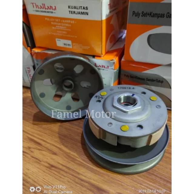 PULLY ASSY BEAT KARBU PULLY PULI SET CVT BEAT 1 SET KOMPLIT