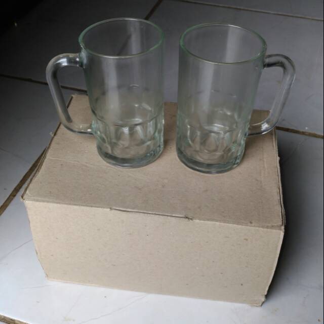 Gelas / gelas gagang besar / gelas bir murah