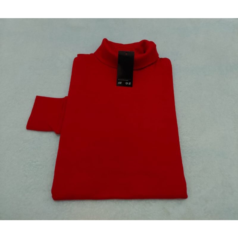 turtleneck pria dan wanita Warna MERAH (Rib premium)