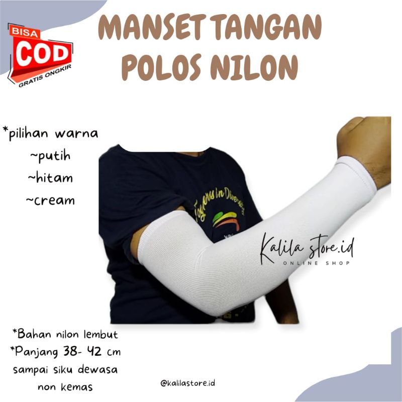 Manset tangan tebal panjang selengan premium nilon