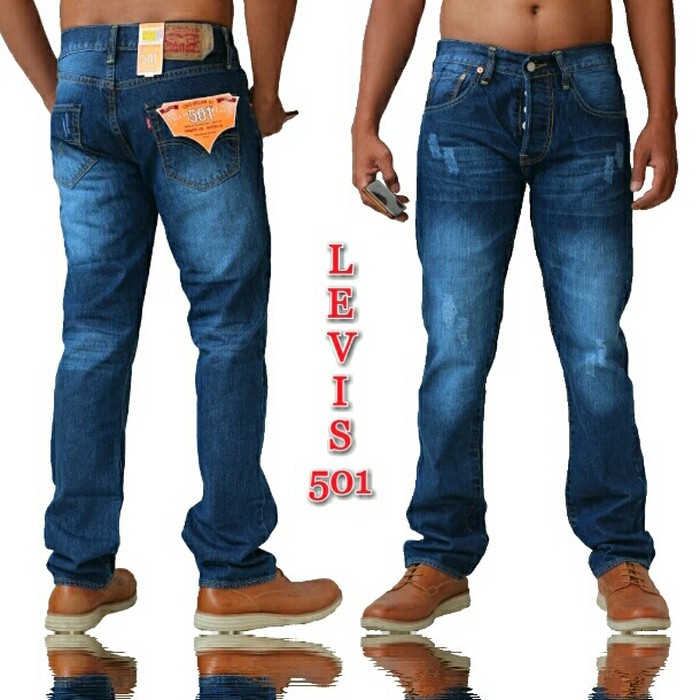Celana Jeans Levis Original 501 Biowash Scraf Light / Impor USA