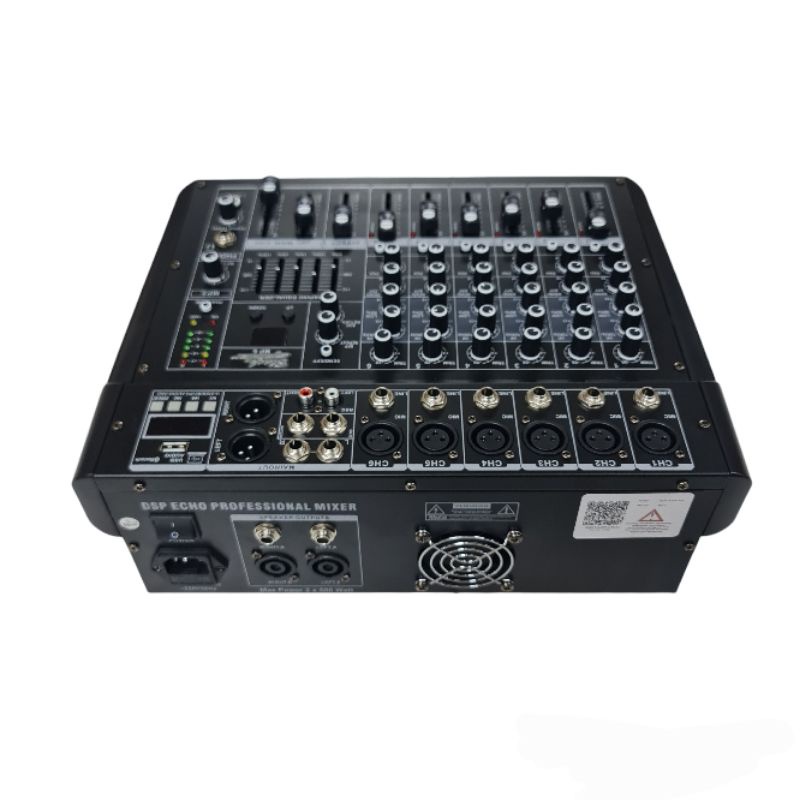 POWER MIXER BLACKSPIDER MP-6 BLACK SPIDER MP 6 MP6 6 CHANNEL