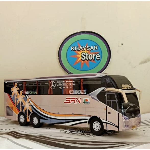 miniatur bus bis double deker SAN