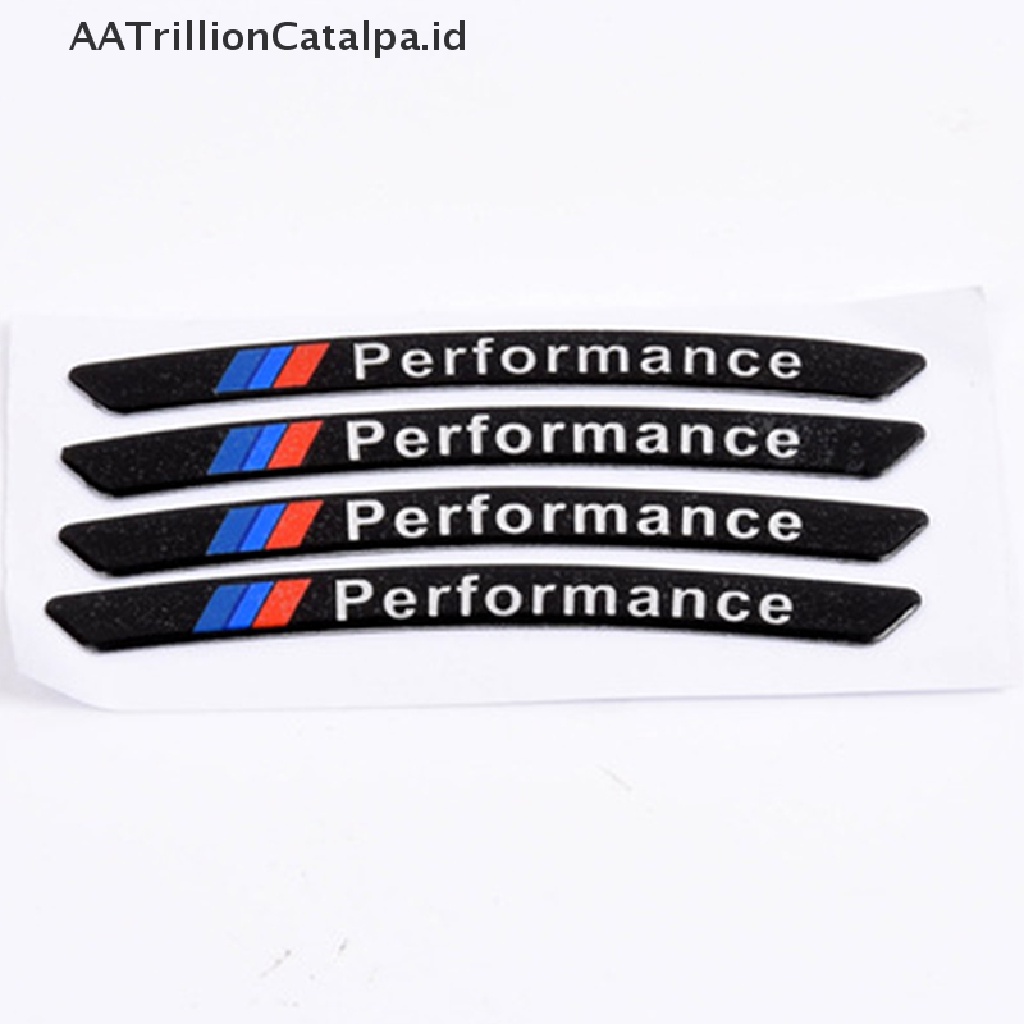 Aatrillioncatalpa 4pcs Stiker Mobil Balap Motif Logo BMW