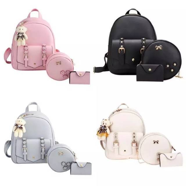 JTB - tas gendong wanita backpack fashion louis bunga 3 in 1 TIDAK  BONEKA(LOUIS BUNGA)