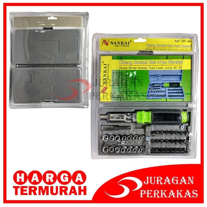 NANKAI KUNCI SOK SET 41 PCS MATA SOCK SOKET SHOCK SOCKET MATA OBENG