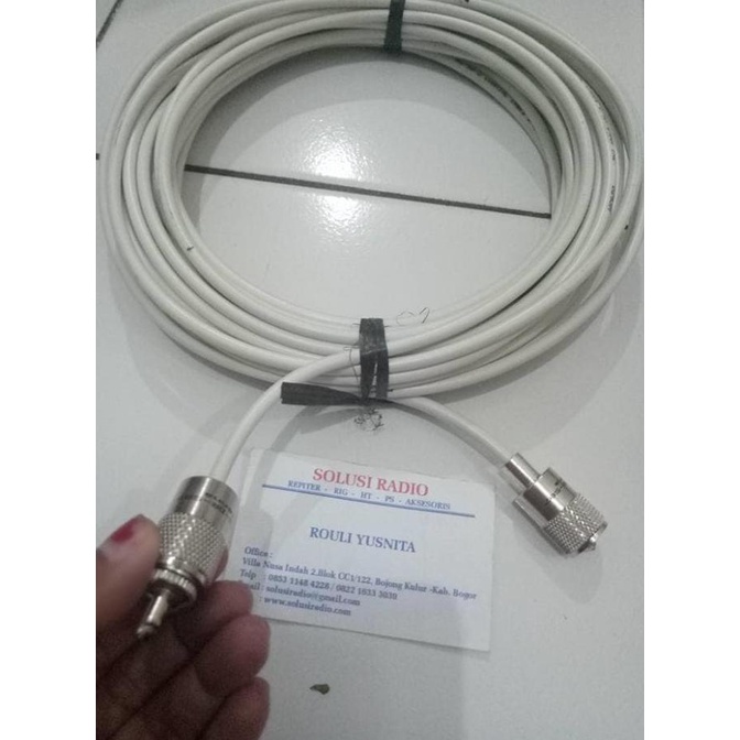 D Antena Kabel Rg58 Rg 58 Inner Tunggal 15 Meter Plus 2 Konektor Rg58 Termurah