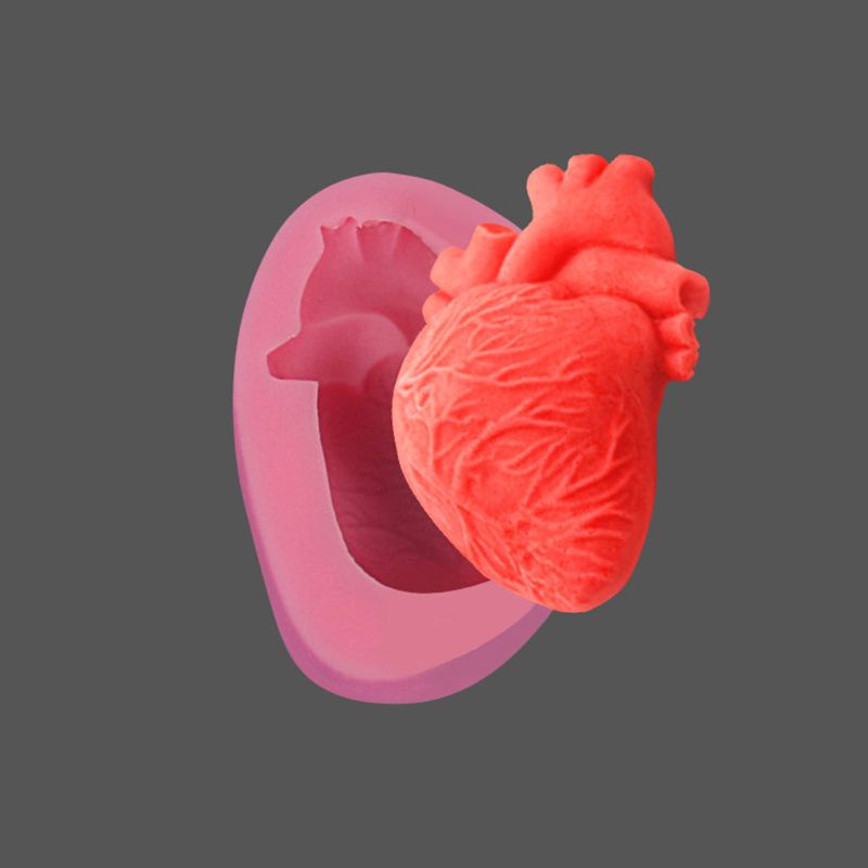 SIY  3D Cardiac Heart Shape Casting Molds for Resin Soap Wax Fondant Art Craft Tools