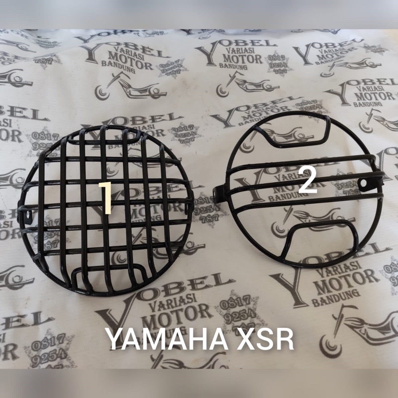 COVER LAMPU DEPAN YAMAHA XSR TRALIS GRILL LAMPU DEPAN MOTOR YAMAHA XSR