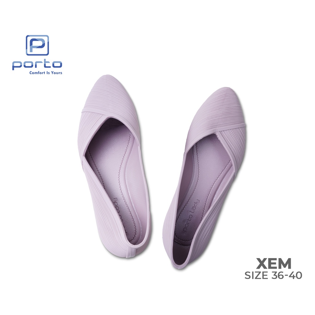 XEM - Porto Lady Flatshoes Sepatu Flat Wanita Terbaru Anti Slip Model Korea Nyaman dan Tahan Lama Poto Lady