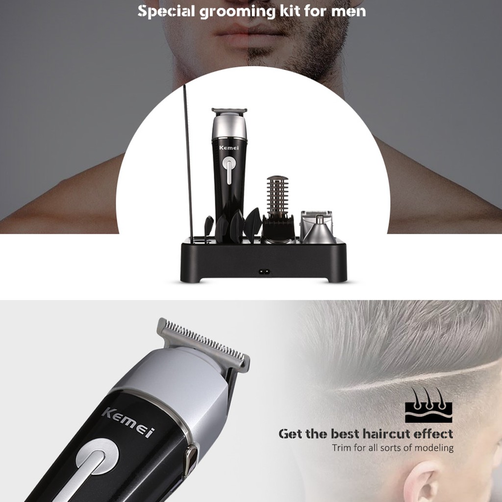 Kemei KM-1015 Alat Cukur Kumis Jenggot Shaver Grooming Komplit