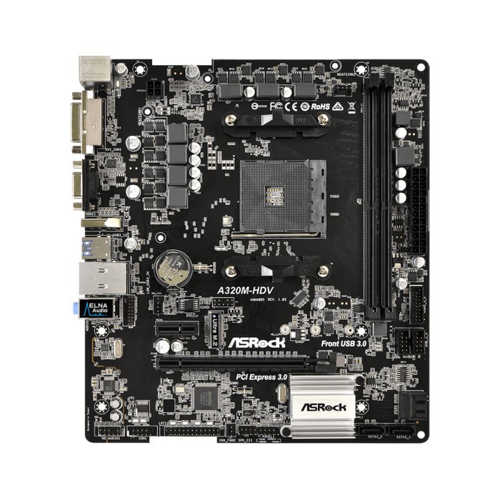 MOTHERBOARD ASROCK-CHIPSET AMD A320M SOCKET AM4