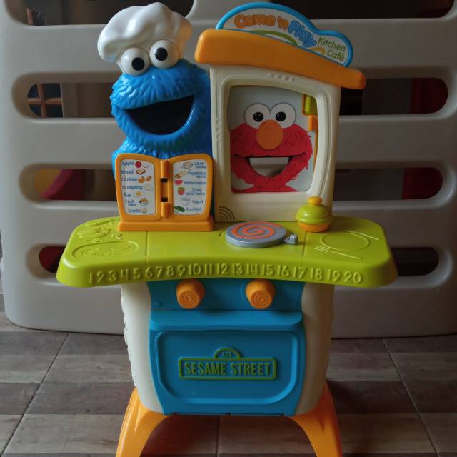 PRELOVED KITCHEN SET ANAK SESAME STREET / LERADO / KITCHEN SET ANAK SECOND / PRELOVED LITTLE TIKES