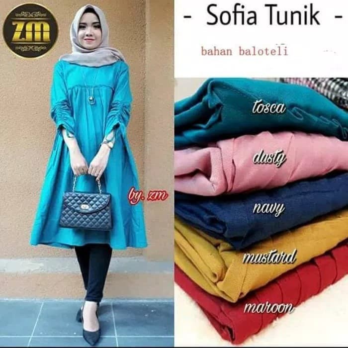 tunik baju muslim sofia gamis -