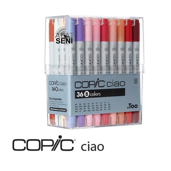 Jual Copic Ciao Marker Set 36 B / Copic Ciao 36B Colors /Spidol Warna ...