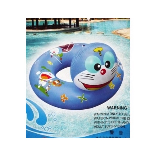 PELAMPUNG ANAK BAN RENANG BULAT KEPALA BENTUK DORAEMON DAN HELLO KITTY BULAT