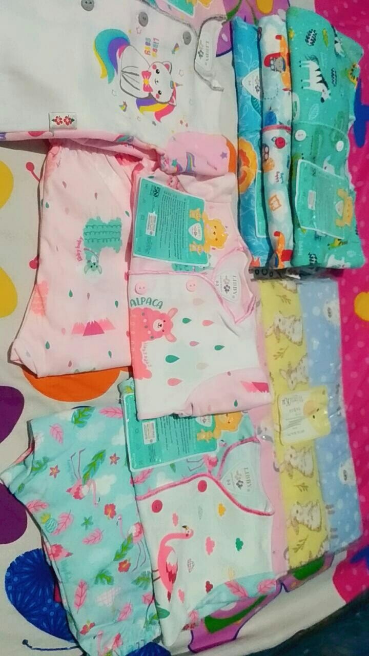 3pcs Libby [ Panjang ] Batik Boy Series [ 2 ] - New Born - Kancing Depan .