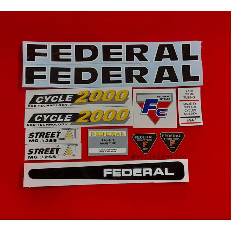 Stiker Sepeda Federal street cat mg 32 ss