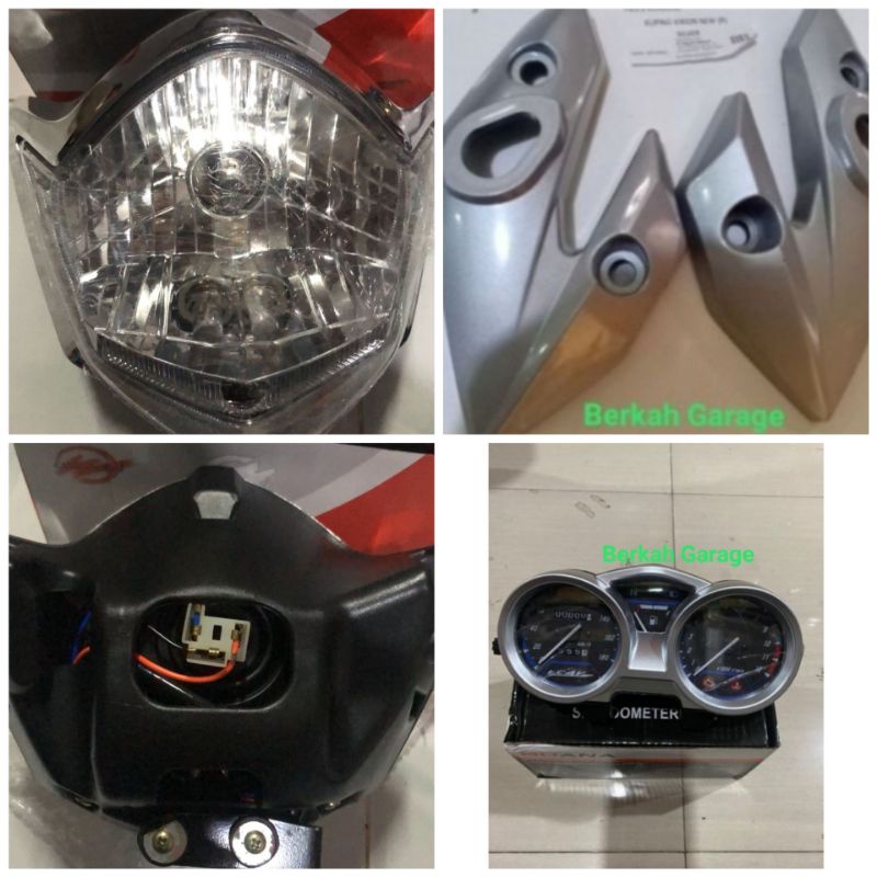 Paket Hemat Reflektor Vixion H4 Crum Plus Kupingan Plus Spidometer