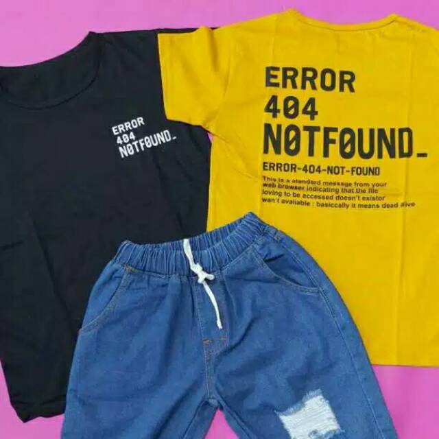 BEST SELLER KAOS WANITA ERROR 404 NOT FOUND