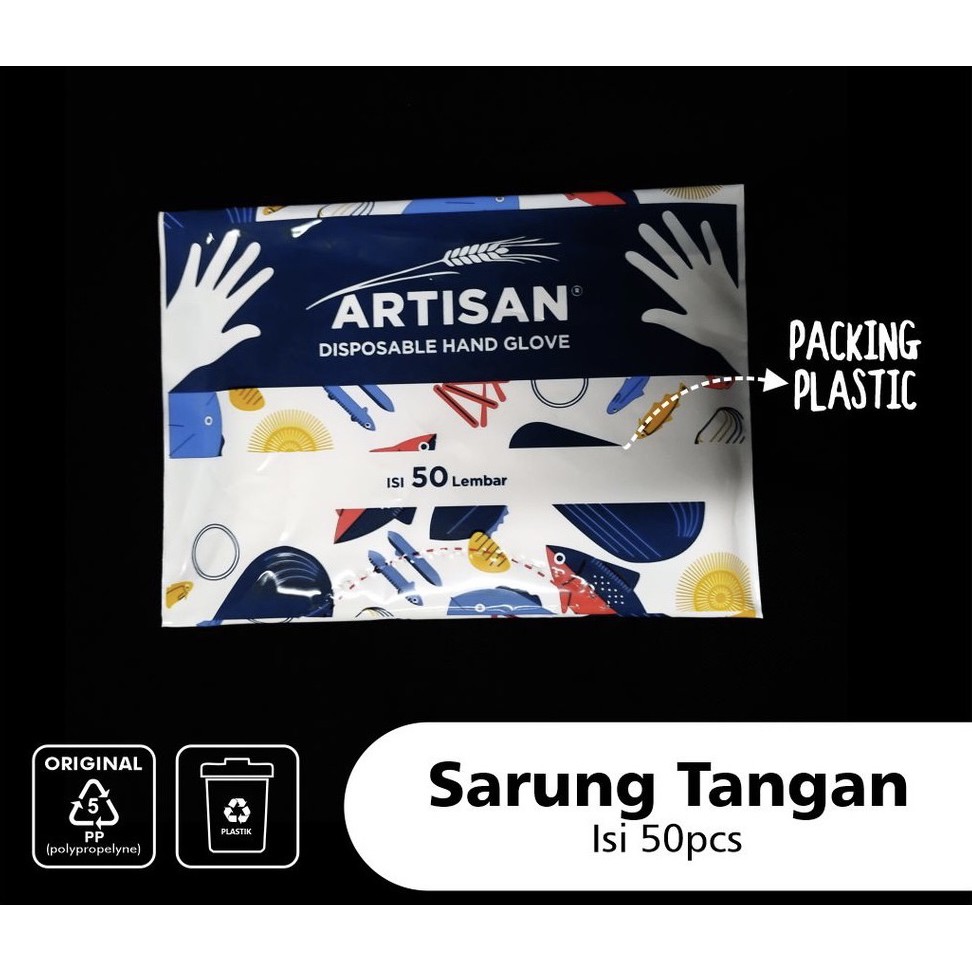 Handgloves Plastik Bening Isi 50pcs  | Sarung Tangan Plastik  | Plastic Gloves Tebal Premium Murah
