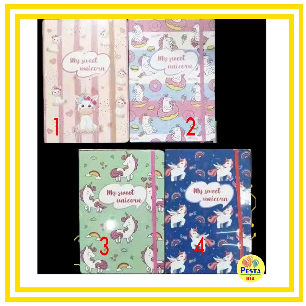 

Murah!! (1Pcs) Notebook Motif Unicorn, Notes Motif Unciorn, Notebook agenda tali motif Unicorn