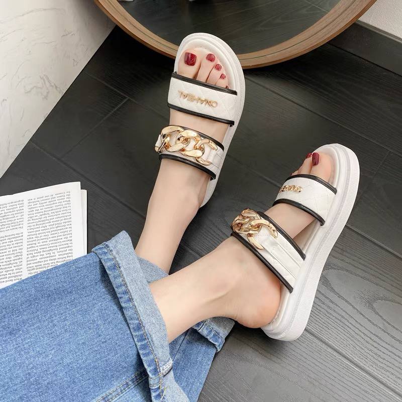 10998 Sandal Selop Wedges Wanita Murah Sendal Import Perempuan