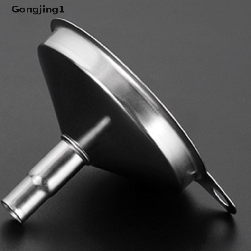 Gongjing1 1pc Corong Stainless Steel Mulut Kecil Alat Pengisi Cairan / Minyak / Bir