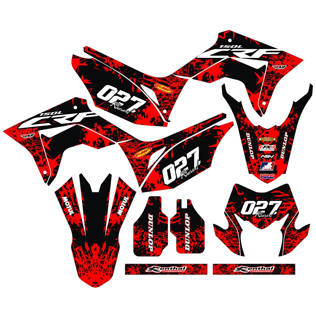 Sticker DECAL CRF 150 L Bisa Custom Stiker Honda CRF 150 L  (40)