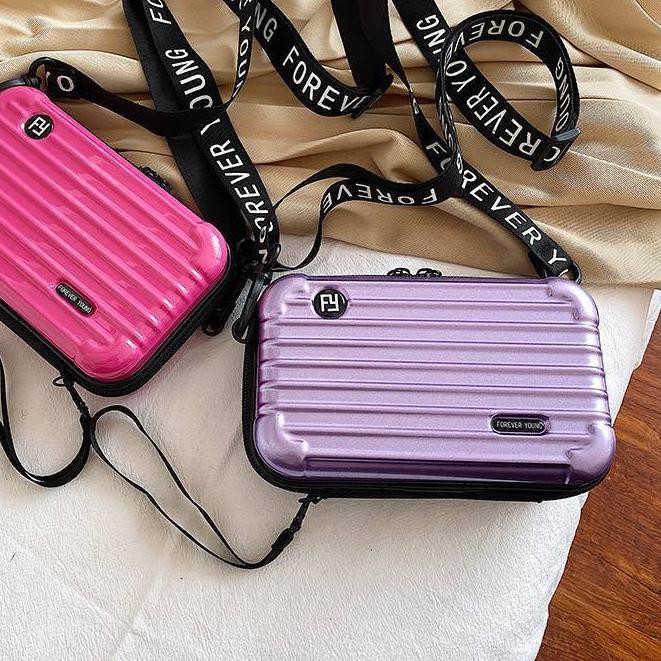 Dapatkan Segera Tas Koper Mini Selempang Wanita/Mini Koper Import/Tas Make Up Wanita/Tas Lucu Kekini