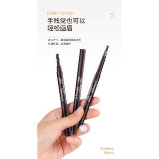 Pensil Alis 2in1 waterproof Putar Otomatis Eyebrow Pencsil alis