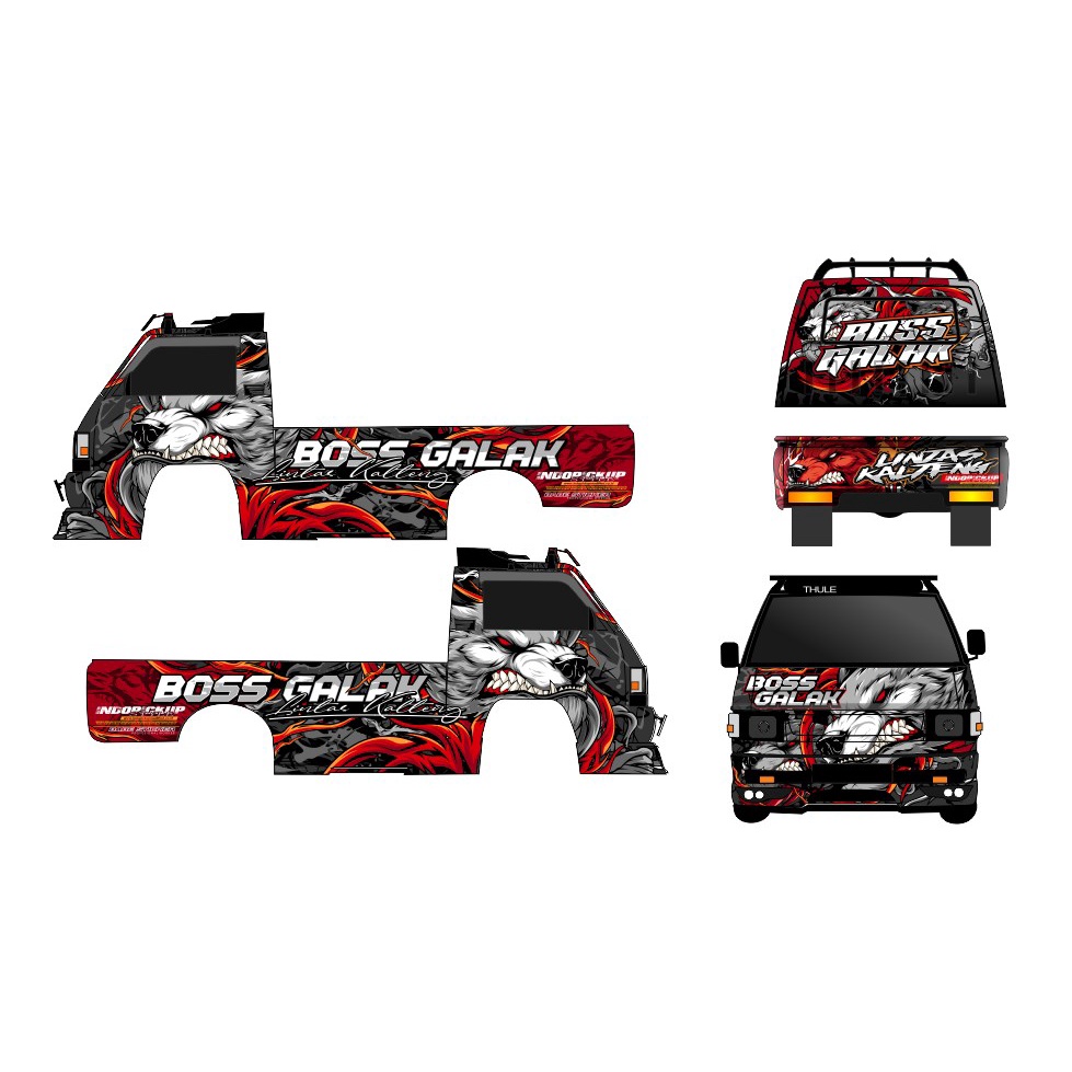 STICKER MOBIL PICK UP L300 DECAL VARIASI