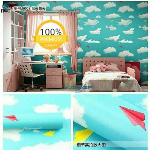 WALLPAPER STICKER DINDING AWAN LAYANG TOSCA